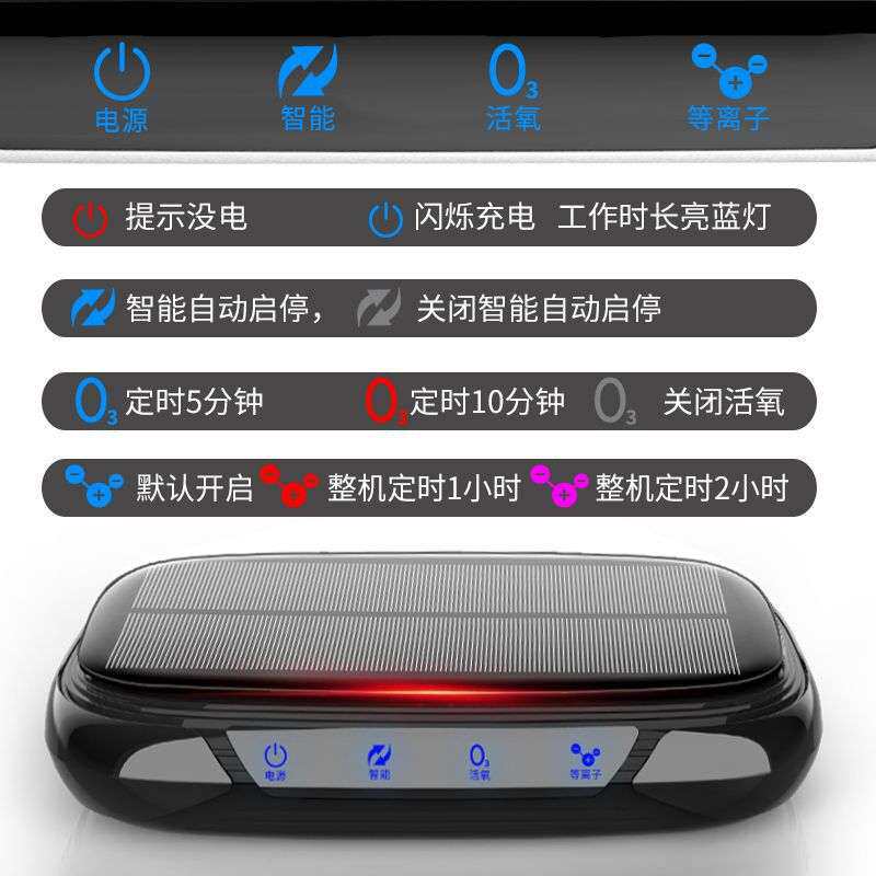 P1L净化器空气车载除甲醛太阳能智能新车除异味用车内甲醛负离子