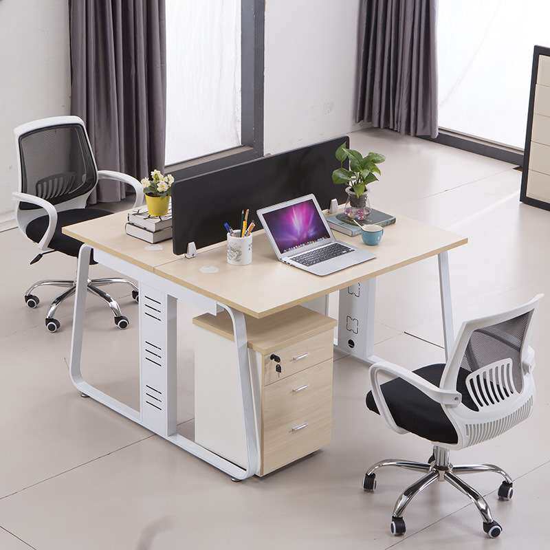 桌椅4人钢木员工桌带屏风6人电脑桌子组合卡位办公桌商用办公桌