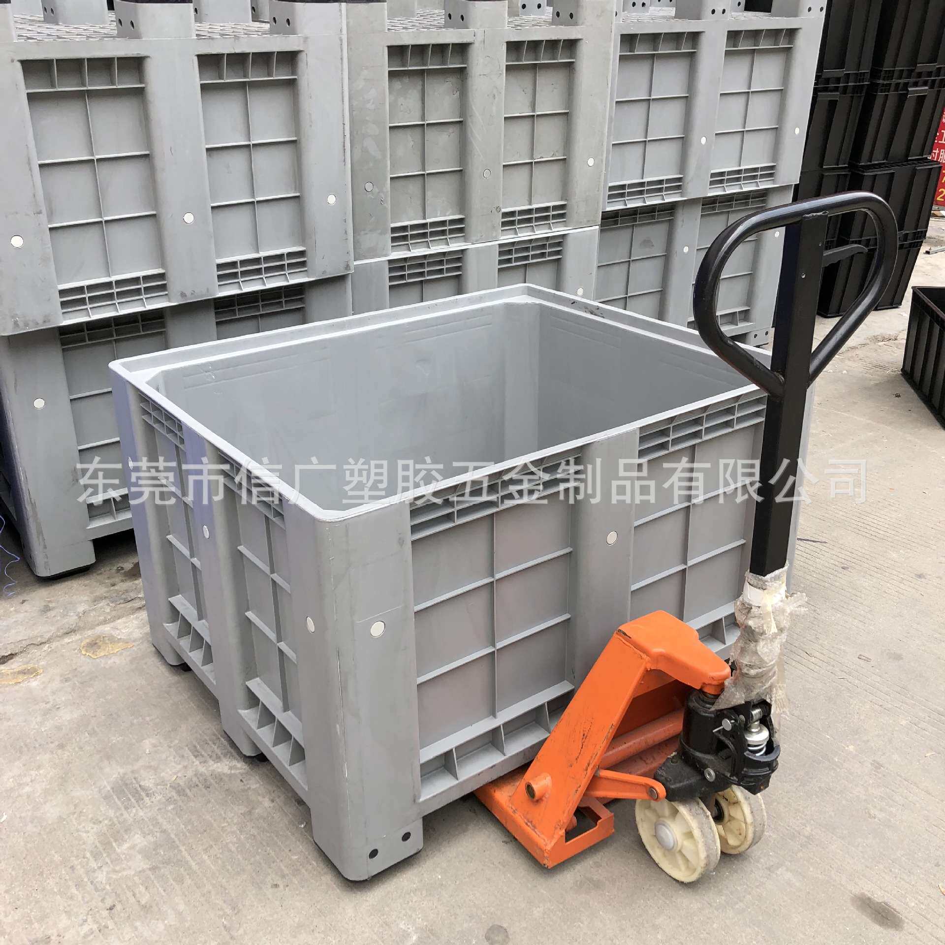 塑胶卡板箱厂家物流卡板箱塑料大周转箱大型塑料箱式塑料托盘箱