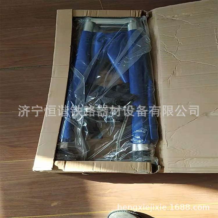 二折担架折叠多功能加厚铝合金不锈钢简易担架床家用车带轮急救