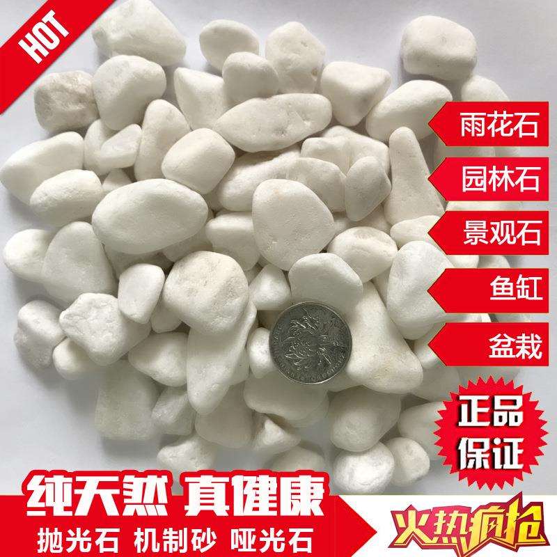 白色天然鹅卵石南京雨花石精品天然石材园林景观公园铺路造景直销