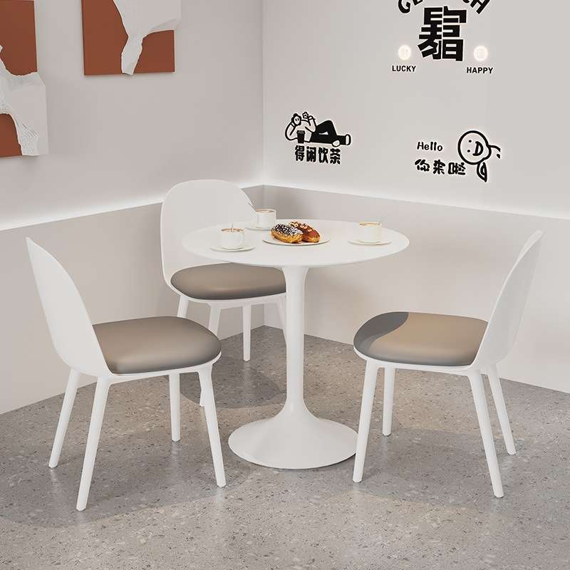 接待洽谈桌椅组合办公休息区小圆桌快餐奶茶餐桌椅阳台精致小茶桌