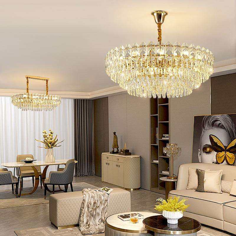 轻奢客厅中山灯具主灯后现代简约大气高档法式餐厅卧室灯水晶吊灯,家装灯饰光源,智能吊灯,淘宝优惠券,粉丝福利购,淘宝优惠卷