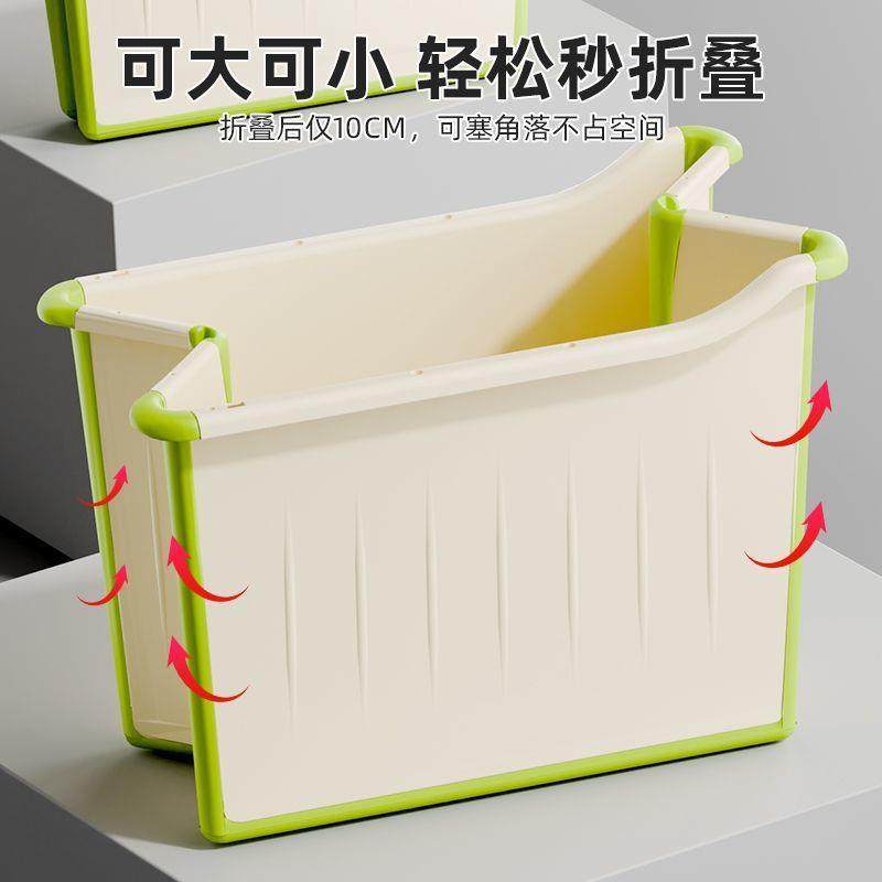 儿童泡澡桶宝宝洗澡桶家用大号折叠浴桶可坐6到12岁浴盆加厚超厚