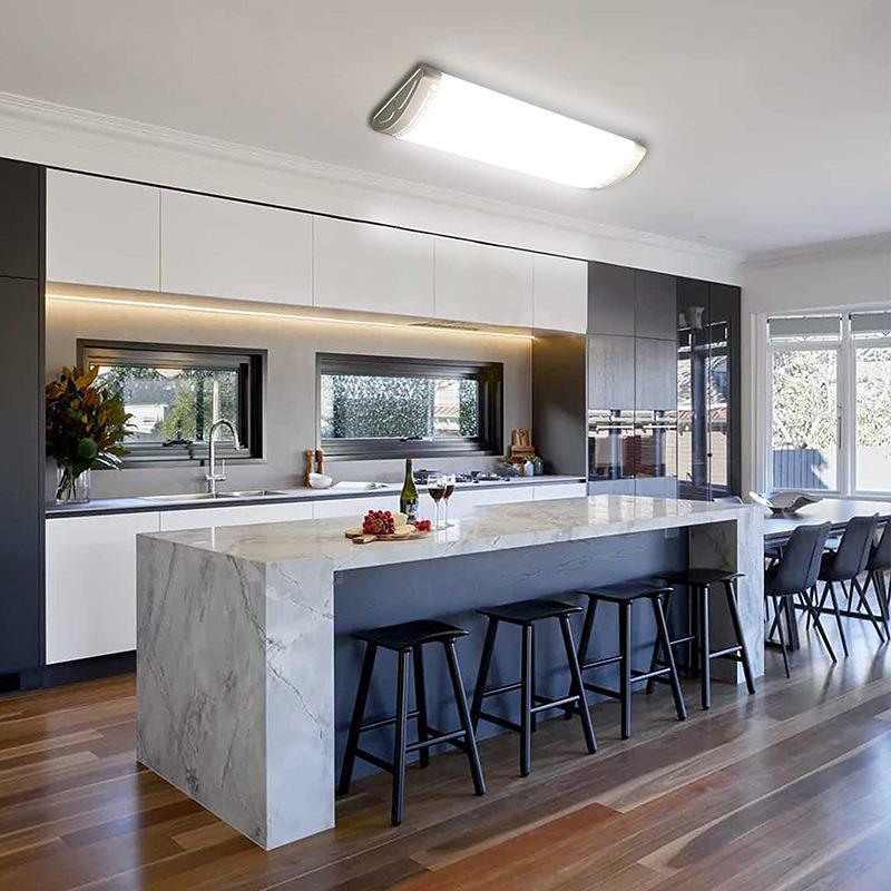 可调光LED环绕式灯具40W商店灯4000lm 4000K 嵌入式吸顶条形灯