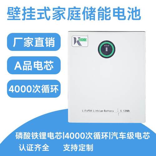 51.2V 100AH-C壁挂式家庭储能系统磷酸铁锂壁挂式电池
