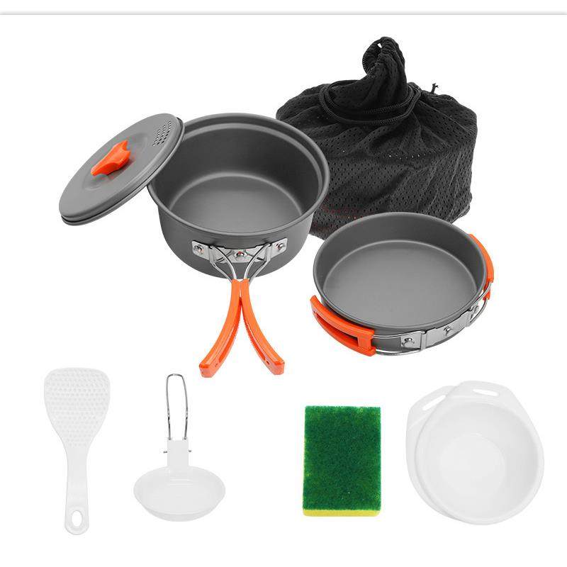户外锅具套装便携野炊锅具野营煎锅野餐露营炊具两件套 厂家供应,3C数码配件,USB灯,淘宝优惠券,粉丝福利购,淘宝优惠卷