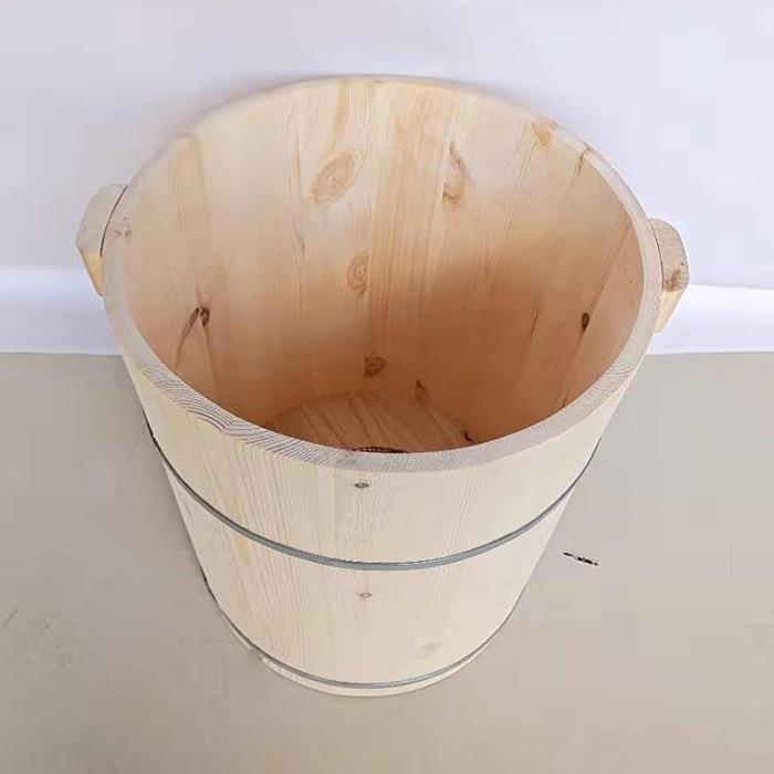 5ZW无漆木桶足浴木桶足浴盆洗脚盆洗脚桶泡脚桶足浴桶实木米桶