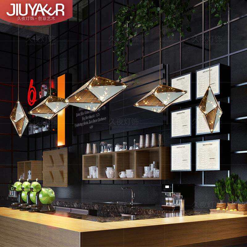 意大利设计师吊灯创意轻奢餐饮酒店宴会厅咖啡厅餐厅吧台玻璃灯具