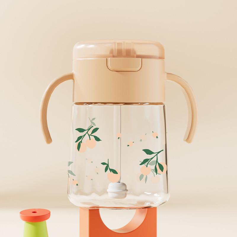 小淘气宝宝吸管杯tritan儿童学饮杯婴儿防漏防摔幼儿园水杯