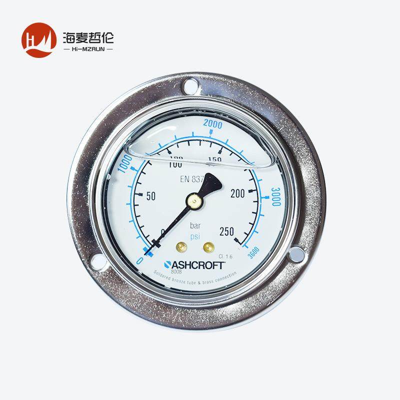 雅斯科ASHCROFT 638008A4G13LP0L600BR# 充油耐震波灯管压力表
