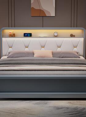 北欧实木床1.2m白色现代简约主卧1.5m双人床小户型1.8m婚床经济型