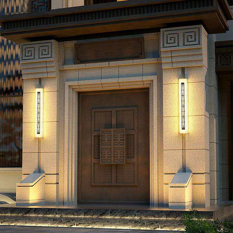 院门庭院新外墙大门壁灯门口中式别墅门柱壁灯门前墙壁防水灯石门