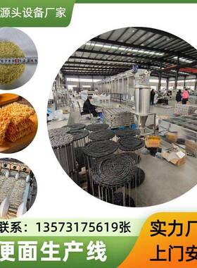全自动中型方便面流水线 70g方形面块成型油炸设备 包安装调试