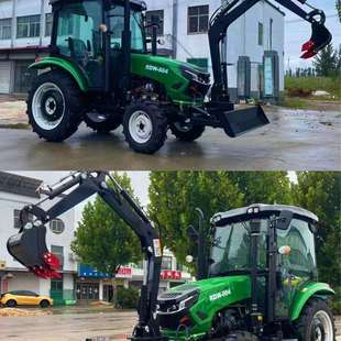 704新型拖拉机改装 前铲前挖多功能拖拉机山地爬坡有劲农用拖拉机