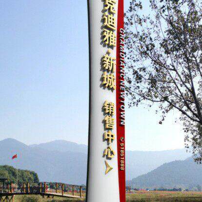 户外大型精神堡垒 标识牌导视牌景区不锈钢导向指示牌广告牌