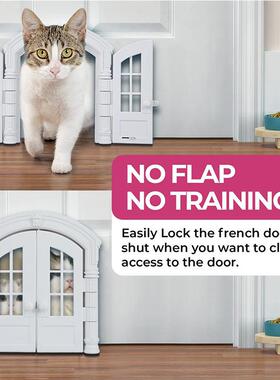 跨境货源 新款猫犬舍猫门狗洞 无翻盖门挡宠物门 French cat door