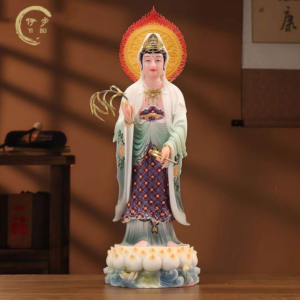 汉白玉释迦牟尼佛阿弥陀佛西方三圣观世音大势至娑婆三圣家用供奉