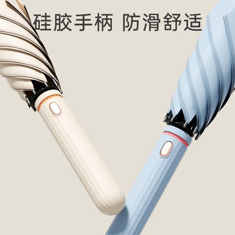 简约纯色长柄伞加大加厚加固抗风抗雨伞下直径更大雨伞工厂直销