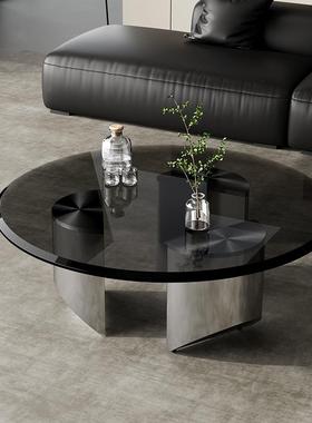 YSPPSY-C910茶几轻奢岩板边几角几客厅小茶几大理石小圆桌沙发小