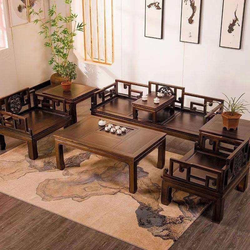 中式实木沙发客厅沙发组合全实木榆木仿古沙发新中式宫廷沙发,鲜花速递/花卉仿真/绿植园艺,割草机/草坪机,淘宝优惠券,粉丝福利购,淘宝优惠卷