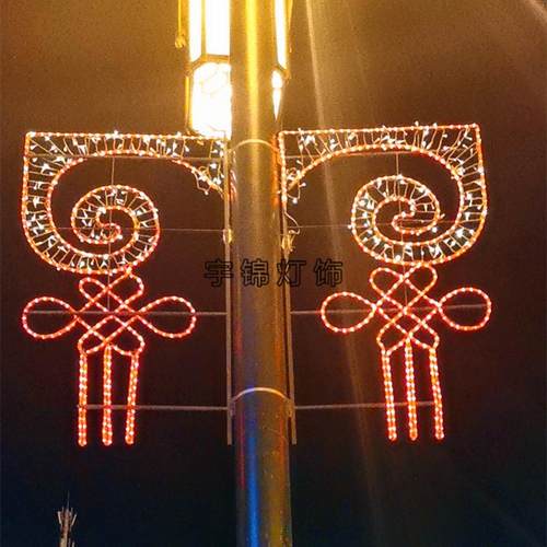 制作亮化户外LED中国结 12米路灯户外灯饰LED中国结路灯具