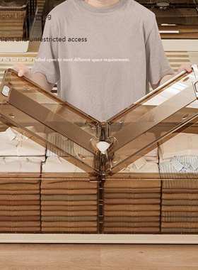 Foldable Under-bed Storage Box with Wheels and Drawer Design