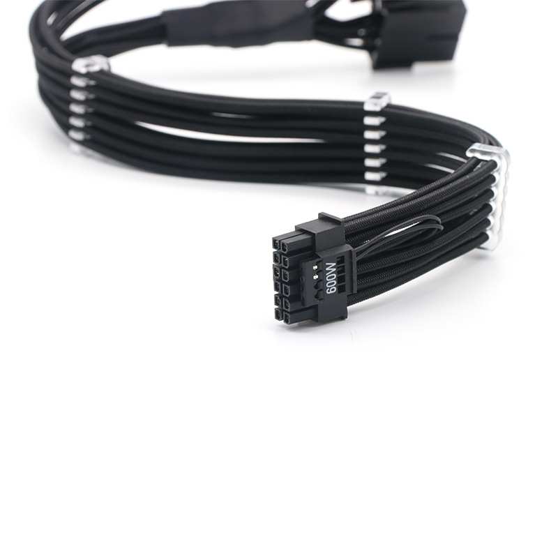 (工厂直发）4090显卡供电线PCIE5.0 12+4转4*8Pin 16AWG尼龙编织