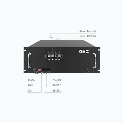 机架式磷酸铁锂48v100ah200ah可堆叠低压深循环工商业家用储能电
