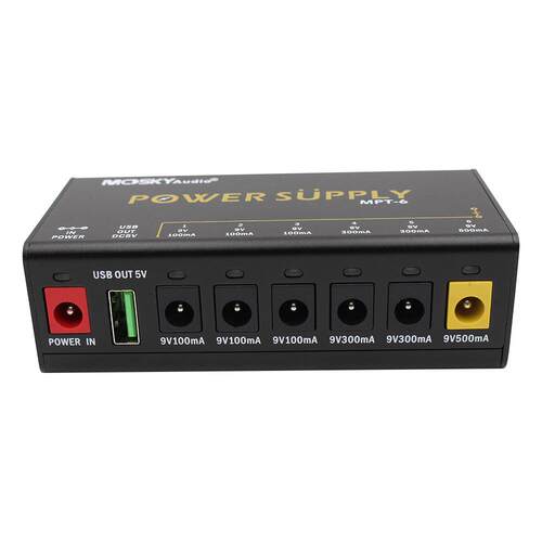 新品 MOSKYAUDIO MPT-6 POWER SUPPLY 6路乐器电源DC输出