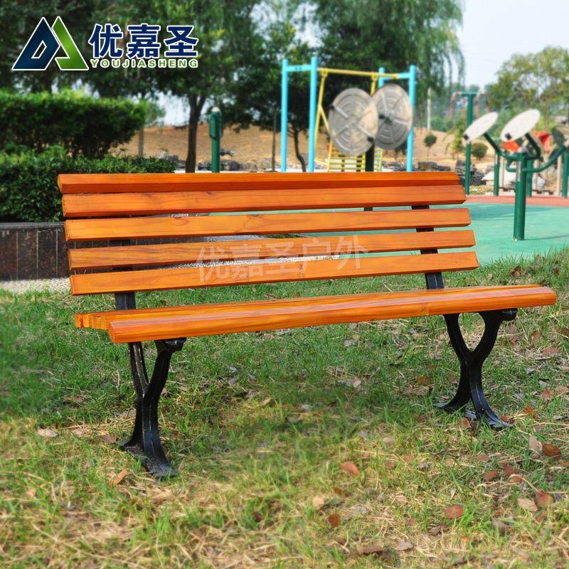 公园椅户外长椅庭院铸铁休闲椅防腐实木靠背座椅广场排椅厂家直销