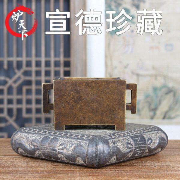 炉天下铜香炉马槽炉铜宣德炉大清年制上香炉仿古室内家用线香炉
