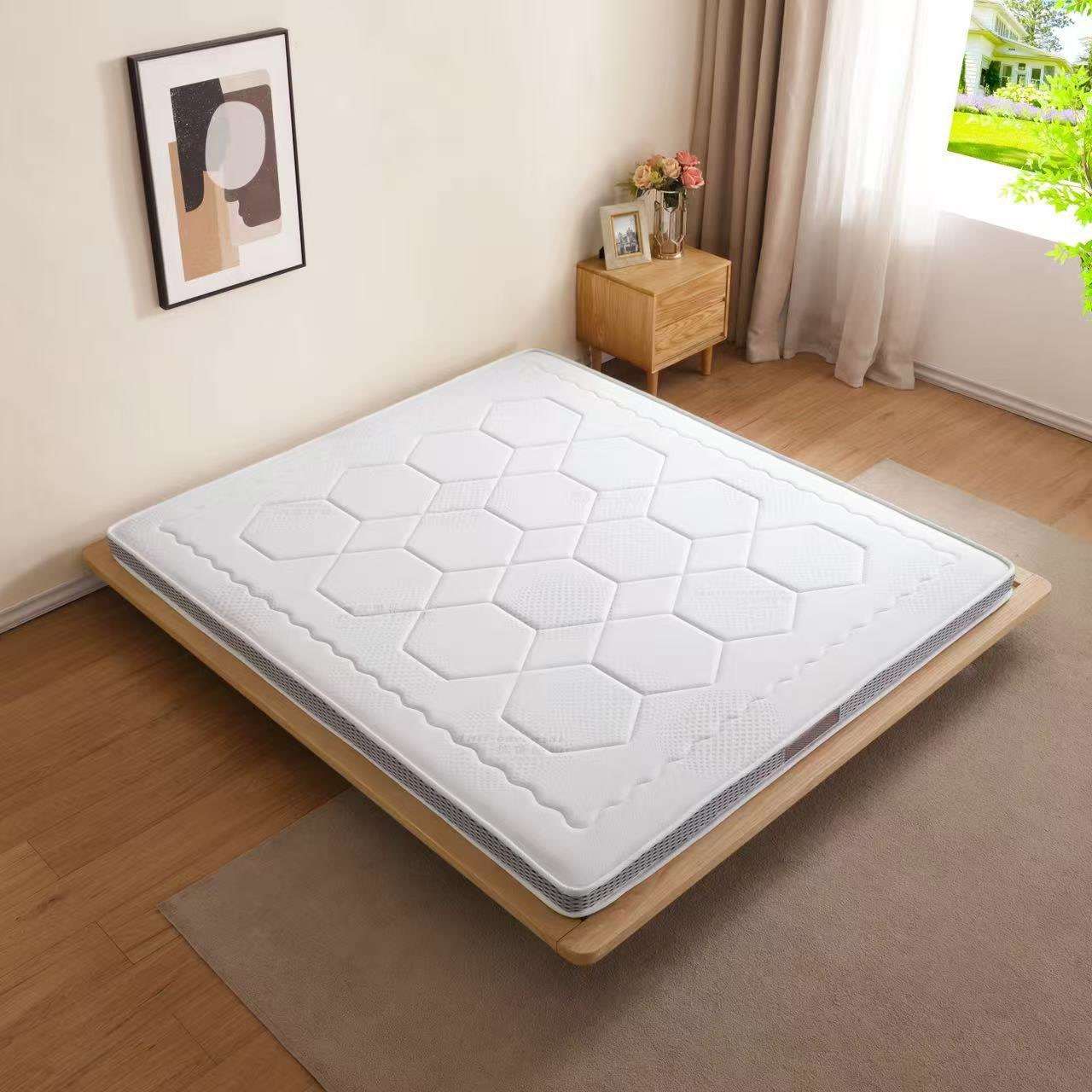 冰丝防螨缓脊压床垫1.8m双人高密度回弹海绵主卧防螨棕垫冬夏两用