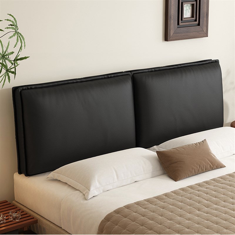 富里曼无洗猫抓皮革床s软袋靠背高端无床垫大枕头木制床头柜