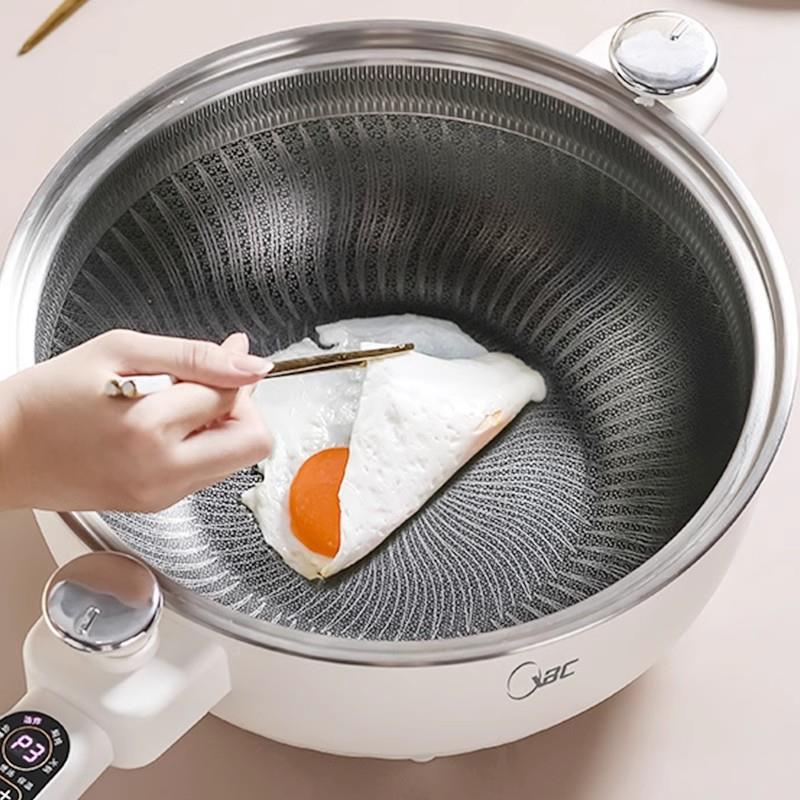 德国电炒锅炒菜一体式家用多功能不锈钢不沾锅蒸煮煎爆炒微压电锅