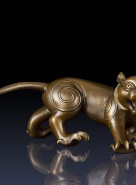 纯黄铜老虎摆件办公室铜老虎装饰品家居饰品生肖虎工艺品礼品摆件