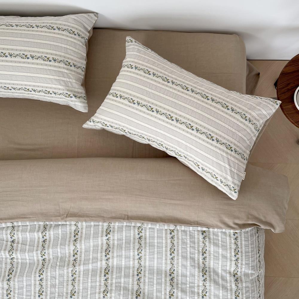 FAZOZO复古莓果韩系低饱和度全棉四件套单人三件套床单被套棉