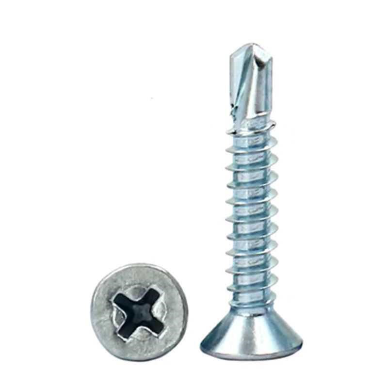 j8钻铁钉d丝钉十字平头自攻自钻螺丝燕尾沉头彩钢瓦钻尾丝国标其g