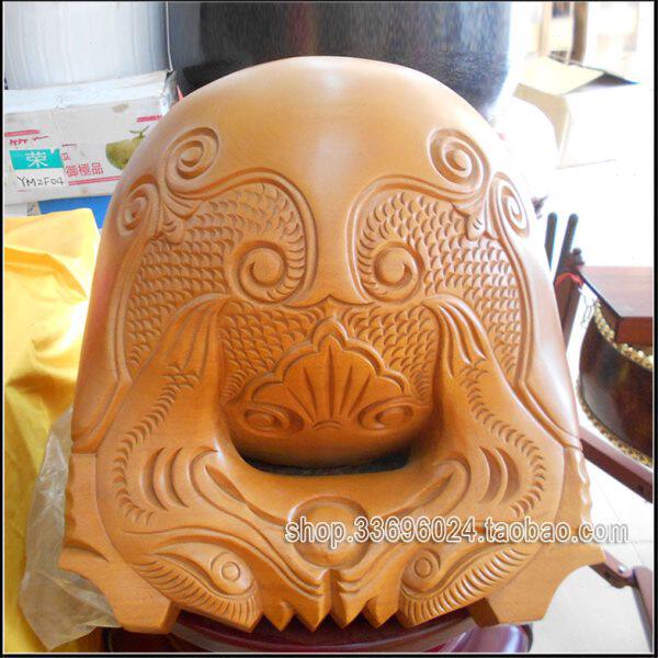 聚佛阁-台湾法器用品木鱼 *12寸30厘米桂兰木A级精雕木鱼