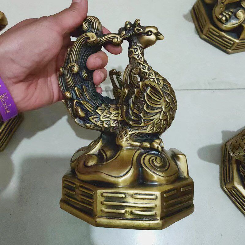 四大神兽青龙白虎朱雀玄武铜器四方位神兽金属家居摆件