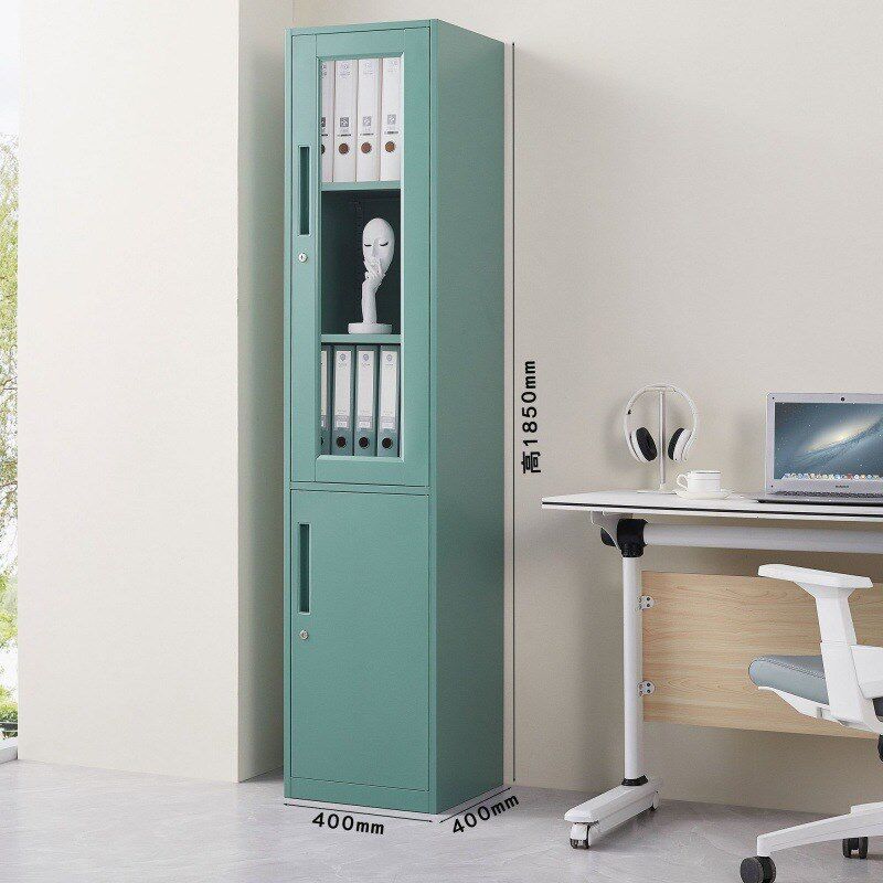 彩色文件柜办公室加厚铁皮财务资料多层凭证柜带锁钢制档案书柜子