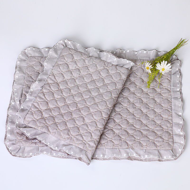 花边枕头套40X60一对装防螨成人学生拉链式桁绣加厚夹赵之周