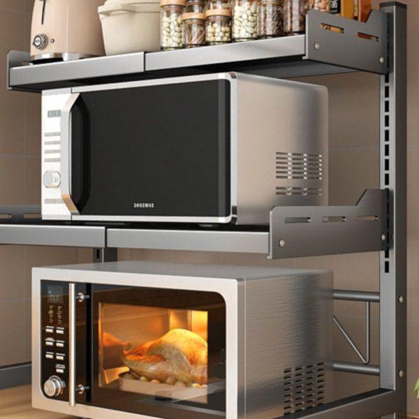 可伸缩台面微波炉置物架子加厚厨房家用收纳神器多层烤箱锅架隔层,厨房/烹饪用具,微波炉置物架,淘宝优惠券,粉丝福利购,淘宝优惠卷