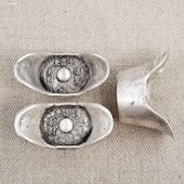 网红清朝老银锭银元 宝大清银库古董古玩仿古银币足银碎银东昌造款