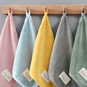 2条 擦手巾吸水吸汗速干手帕柔软婴儿童手绢不掉毛厨房抹布 可挂式