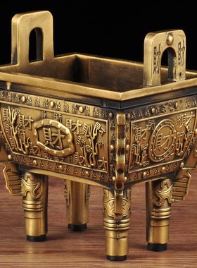 全铜鼎摆件鼎盛千秋家居客厅书房装饰品公司办公室摆设商务礼品