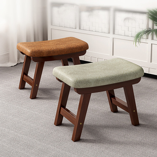 家用沙发凳实木换鞋凳结实小板凳久坐矮凳子舒服软坐40cm高梳妆凳