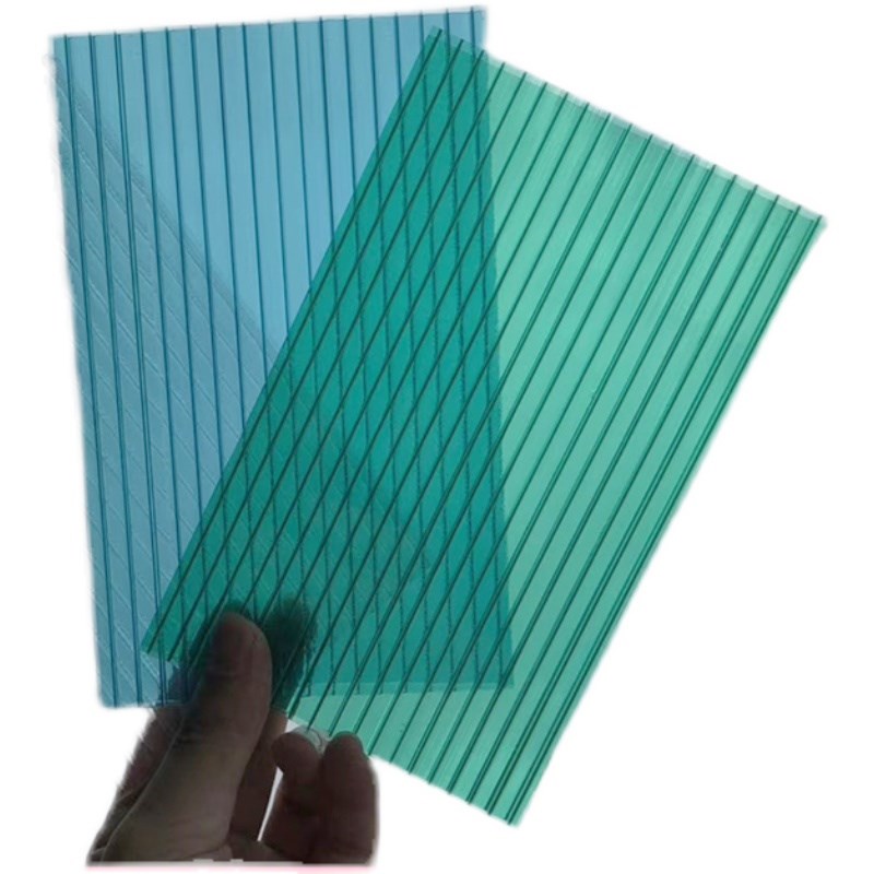 新品阳光板透明瓦雨棚车棚户外凉亭隔热采光中空四层蜂窝温X室pc