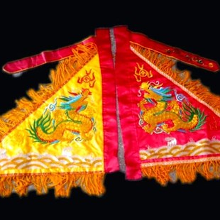 台品65厘米双面绣n金边水浪龙三角龙旗进香旗演戏道具排练用品令