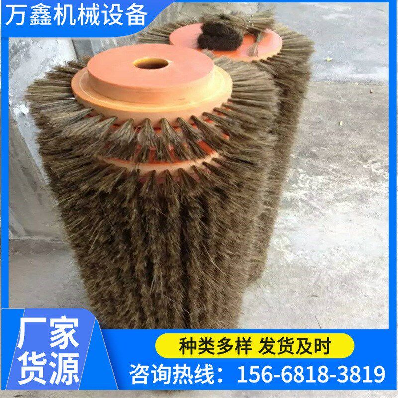 尼龙丝毛刷辊,清扫器毛刷辊磨料M丝毛刷辊剑麻毛刷辊